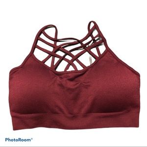NEW Yelete Wine Red Sports Bra.